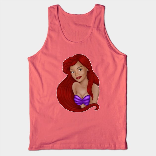 Halle Bailey mermaid Tank Top by Ivetastic